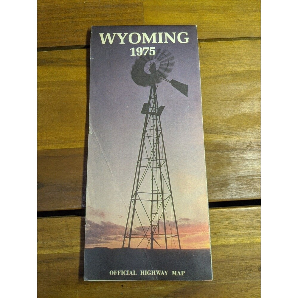 Vintage 1975 Wyoming Official Highway Map Brochure